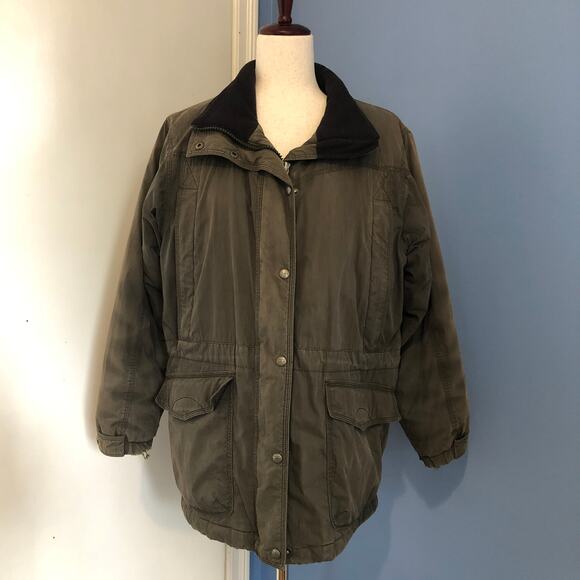 VTG LL Bean Women’s Polartec Thinsulate Lined Utility Jacket Med P Outdoors 90s - Picture 2 of 16